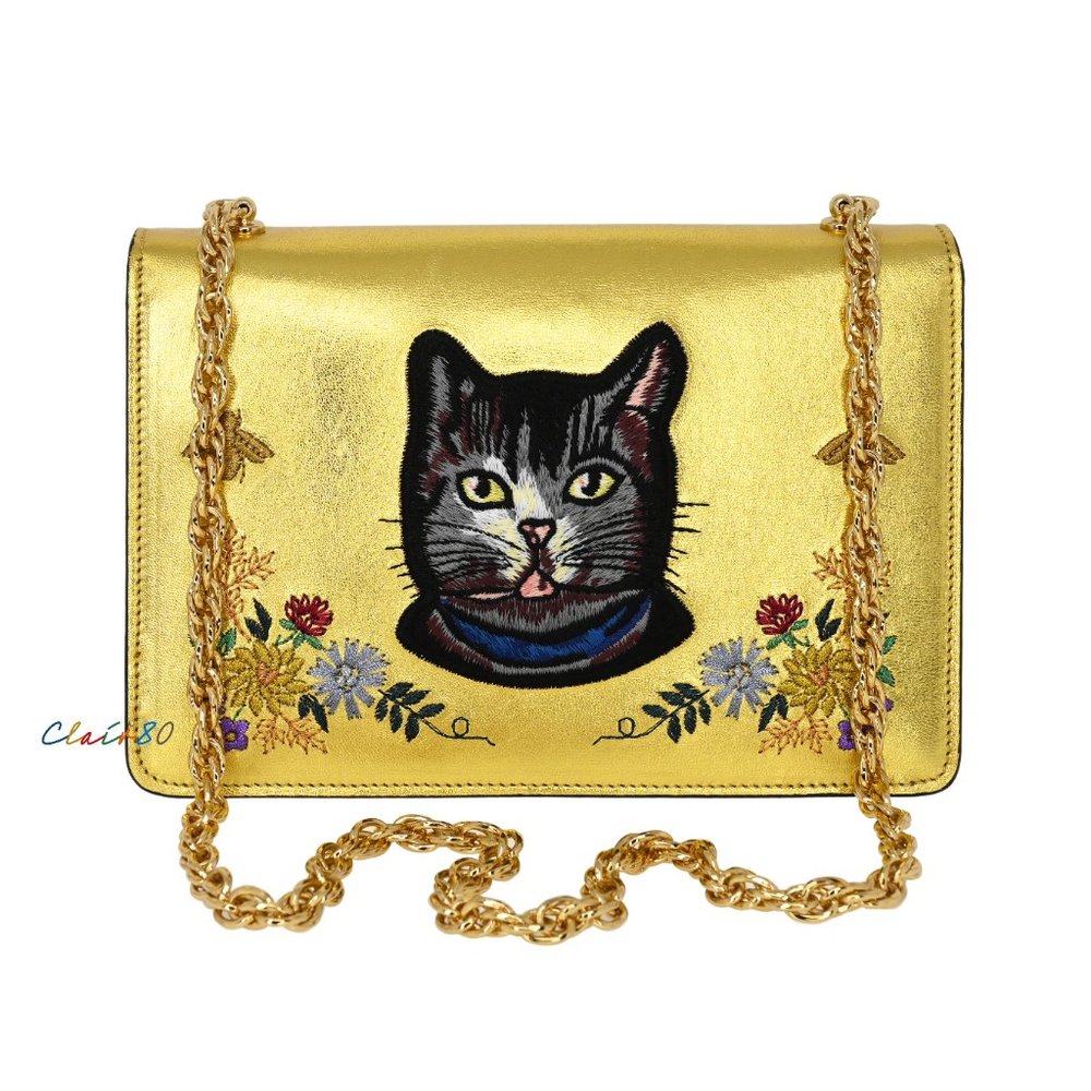 Gucci GG Marmont Crystal Embroidered Leather - Picture 3 of 9